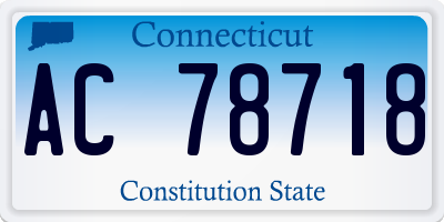 CT license plate AC78718