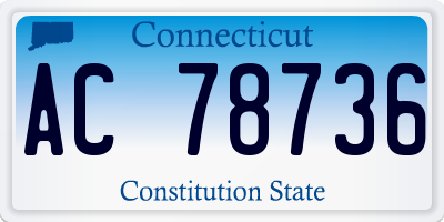 CT license plate AC78736