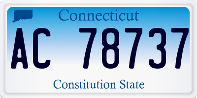 CT license plate AC78737