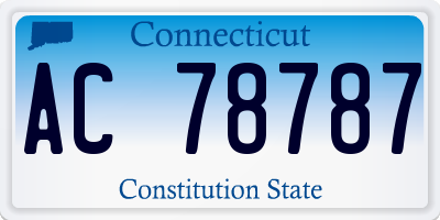 CT license plate AC78787