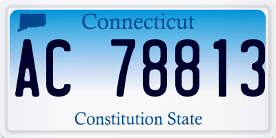 CT license plate AC78813