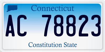 CT license plate AC78823