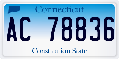 CT license plate AC78836