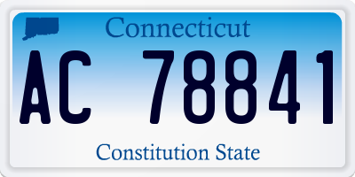 CT license plate AC78841