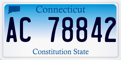 CT license plate AC78842