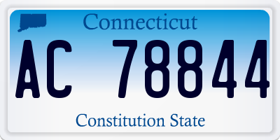 CT license plate AC78844