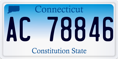 CT license plate AC78846