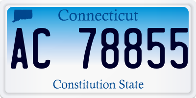 CT license plate AC78855