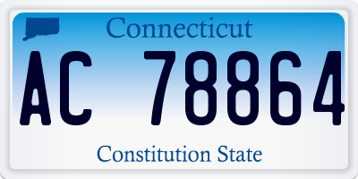 CT license plate AC78864