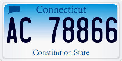 CT license plate AC78866