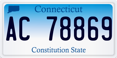 CT license plate AC78869