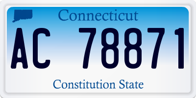 CT license plate AC78871