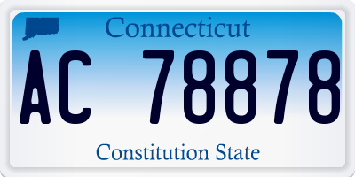 CT license plate AC78878