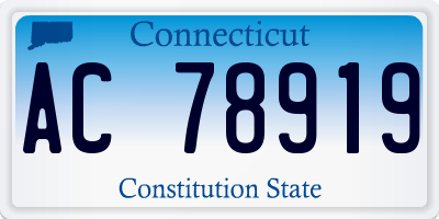 CT license plate AC78919