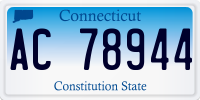 CT license plate AC78944