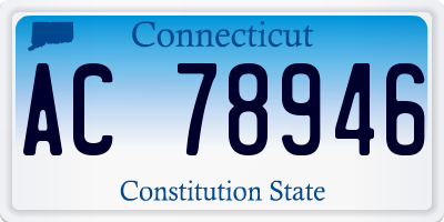 CT license plate AC78946