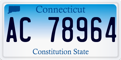 CT license plate AC78964