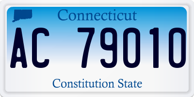 CT license plate AC79010