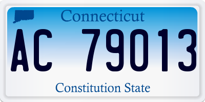 CT license plate AC79013