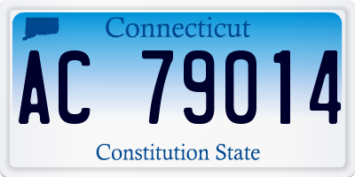 CT license plate AC79014