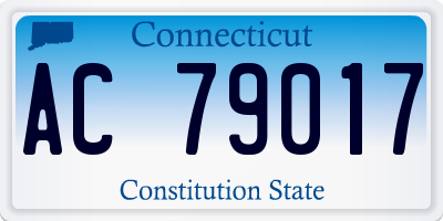 CT license plate AC79017