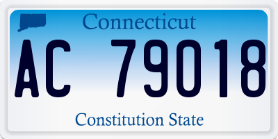 CT license plate AC79018