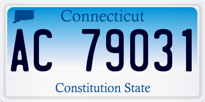 CT license plate AC79031