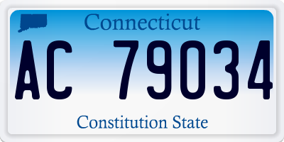 CT license plate AC79034