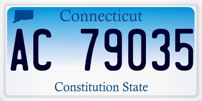 CT license plate AC79035