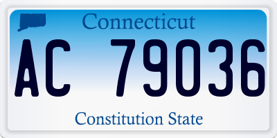 CT license plate AC79036