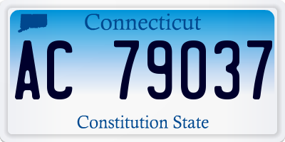 CT license plate AC79037