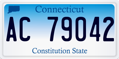 CT license plate AC79042