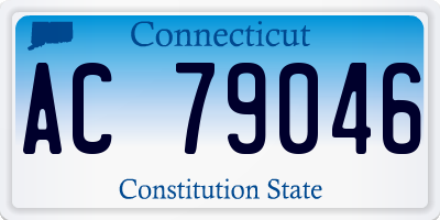 CT license plate AC79046