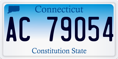 CT license plate AC79054