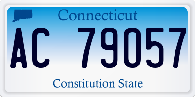 CT license plate AC79057
