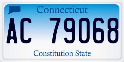 CT license plate AC79068