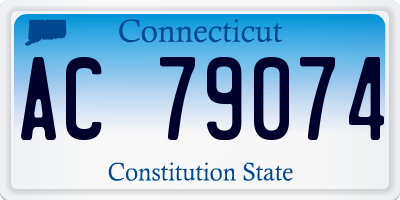 CT license plate AC79074
