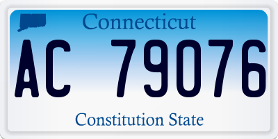 CT license plate AC79076