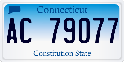 CT license plate AC79077