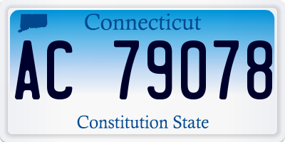 CT license plate AC79078