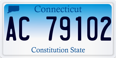 CT license plate AC79102