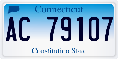 CT license plate AC79107