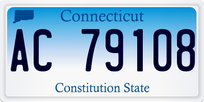 CT license plate AC79108