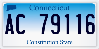 CT license plate AC79116
