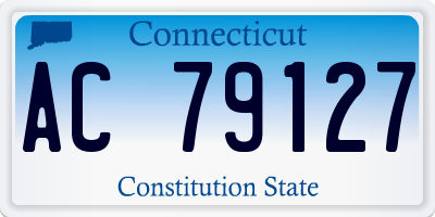 CT license plate AC79127