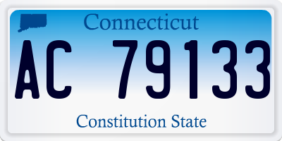 CT license plate AC79133