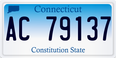 CT license plate AC79137