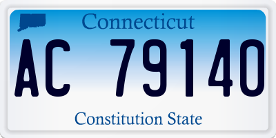 CT license plate AC79140