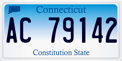 CT license plate AC79142