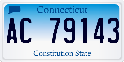 CT license plate AC79143
